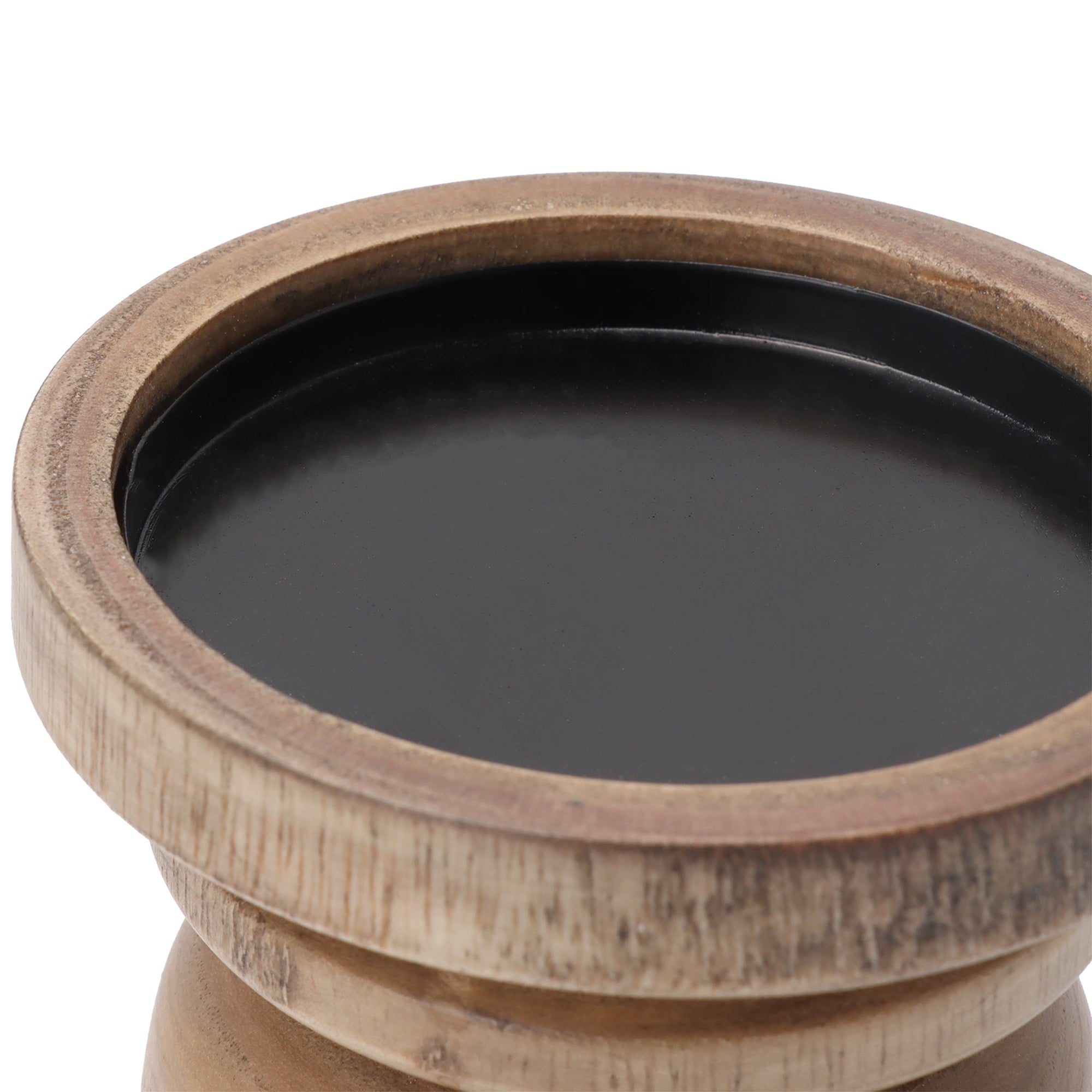 Wood Pillar Candleholder