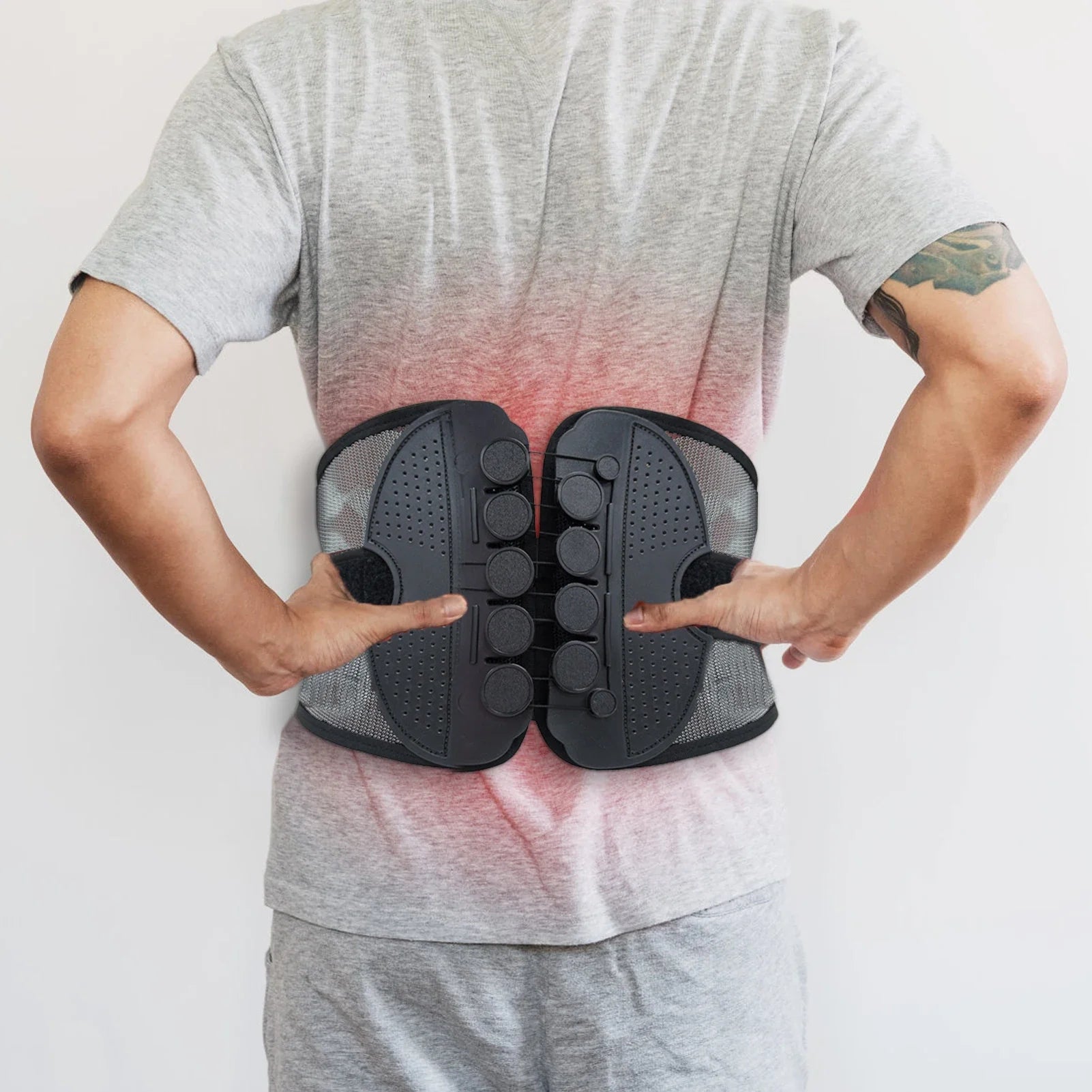 Ergonomic Back Brace | Dual Pulley Lumbar Support System