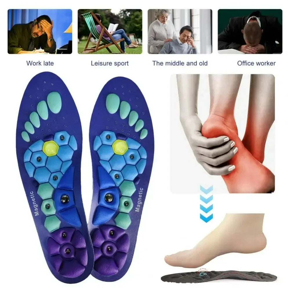 Magnetic Acupressure Insoles | Therapeutic Foot Support With Hexagonal Design