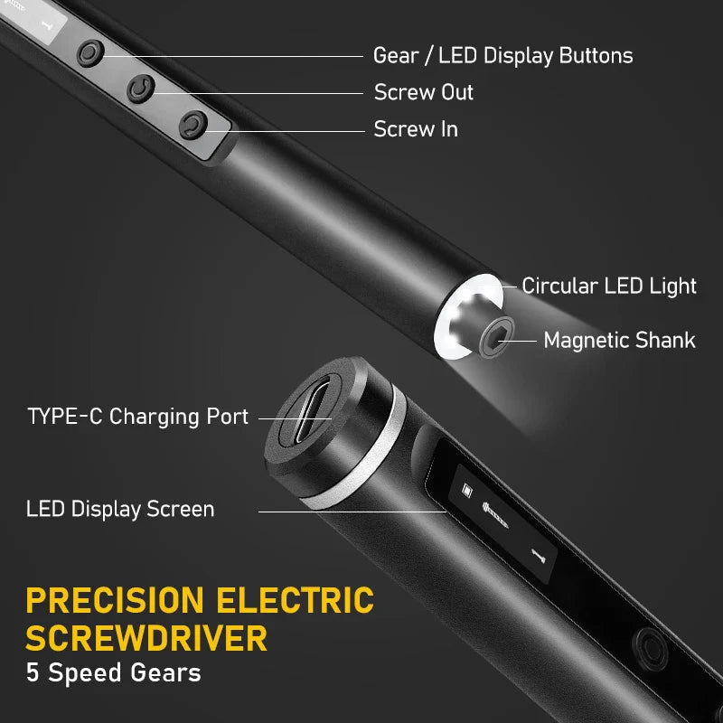 Precision Electric Screwdriver Set | Magnetic 42-Bit Professional Kit