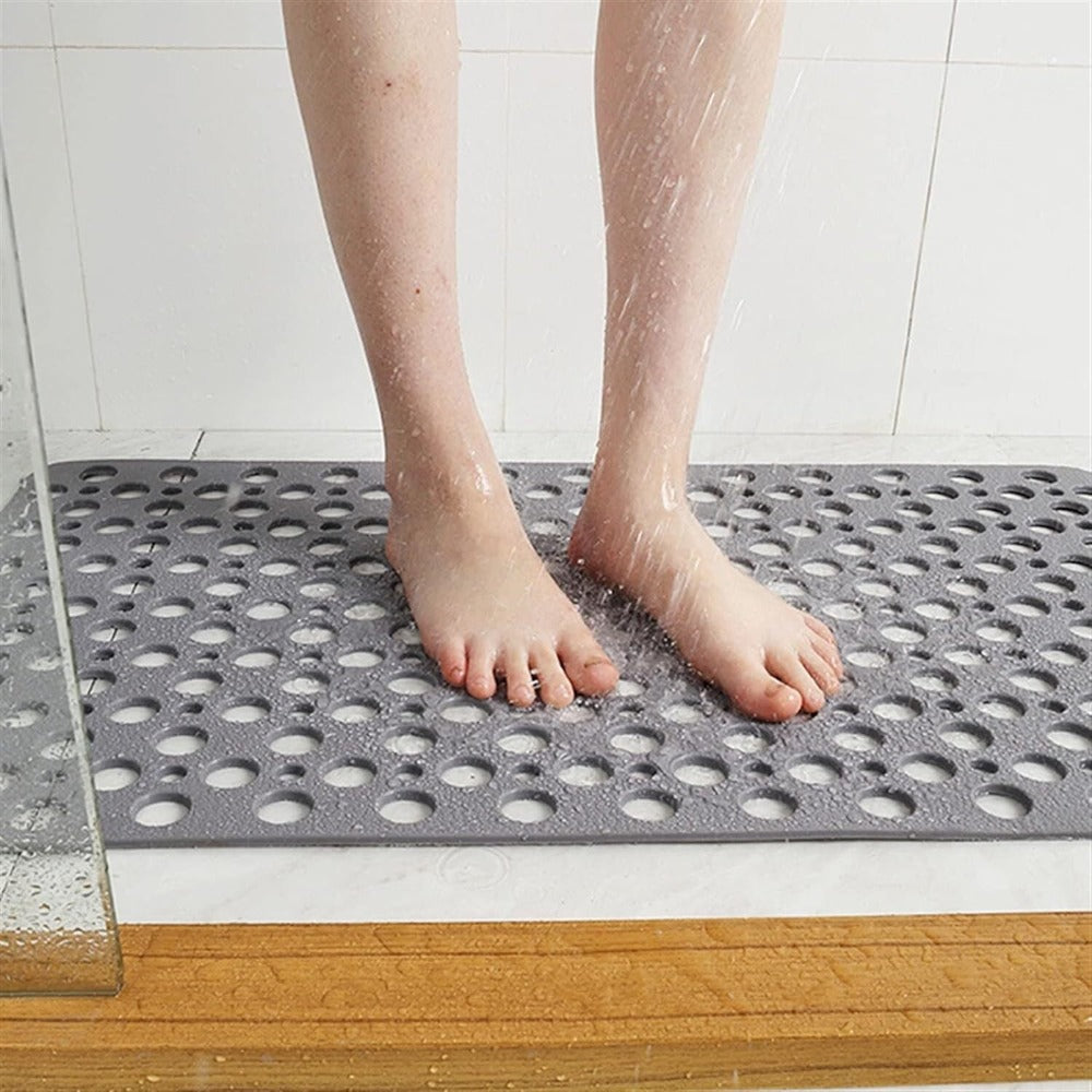 Non-Slip Shower Mat | PVC Drainage Design With Suction Cups