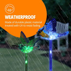 Set of 3 Bird Garden Solar Lights Stakes