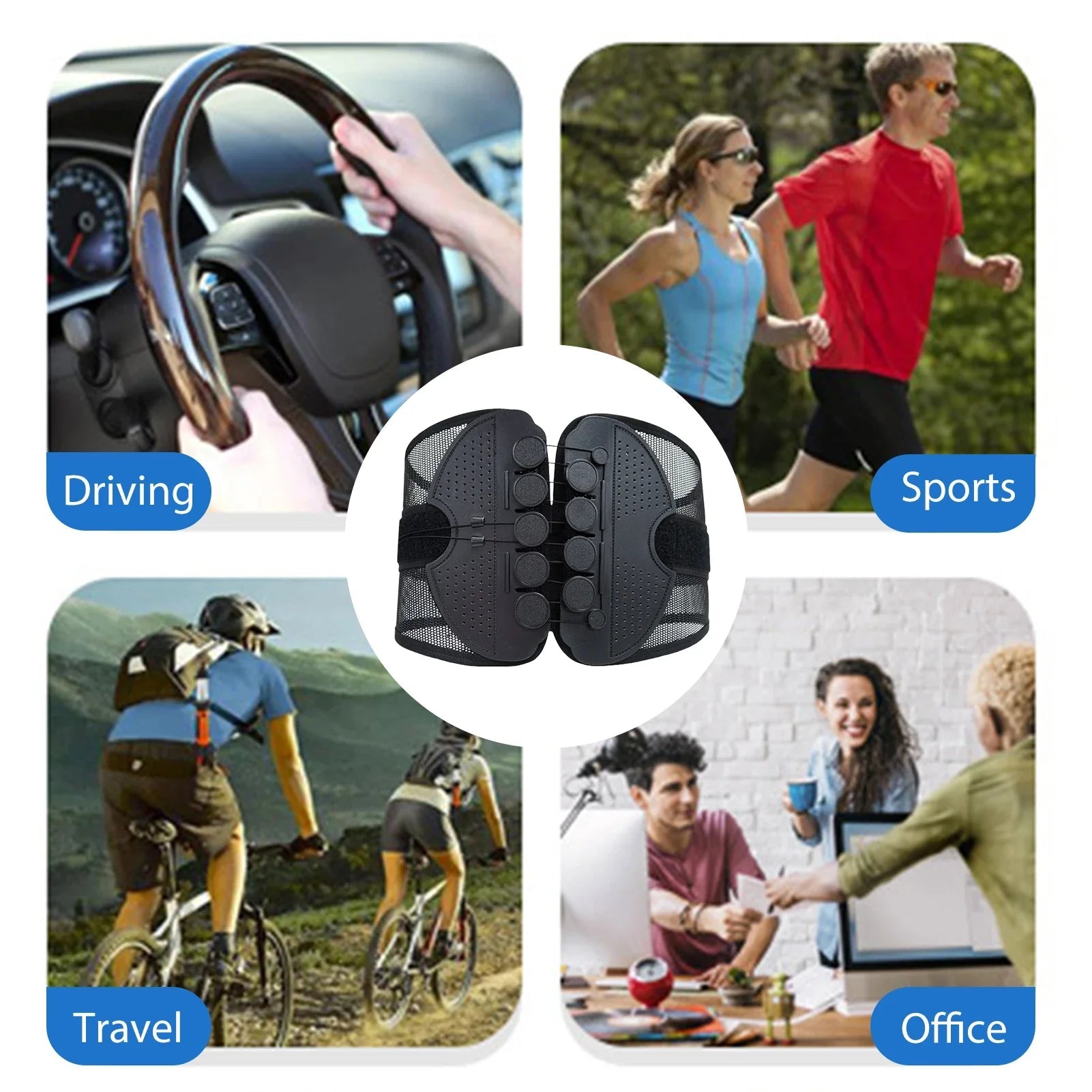 Ergonomic Back Brace | Dual Pulley Lumbar Support System