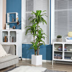 Fake Dracaena Tree in Black Plastic Pot
