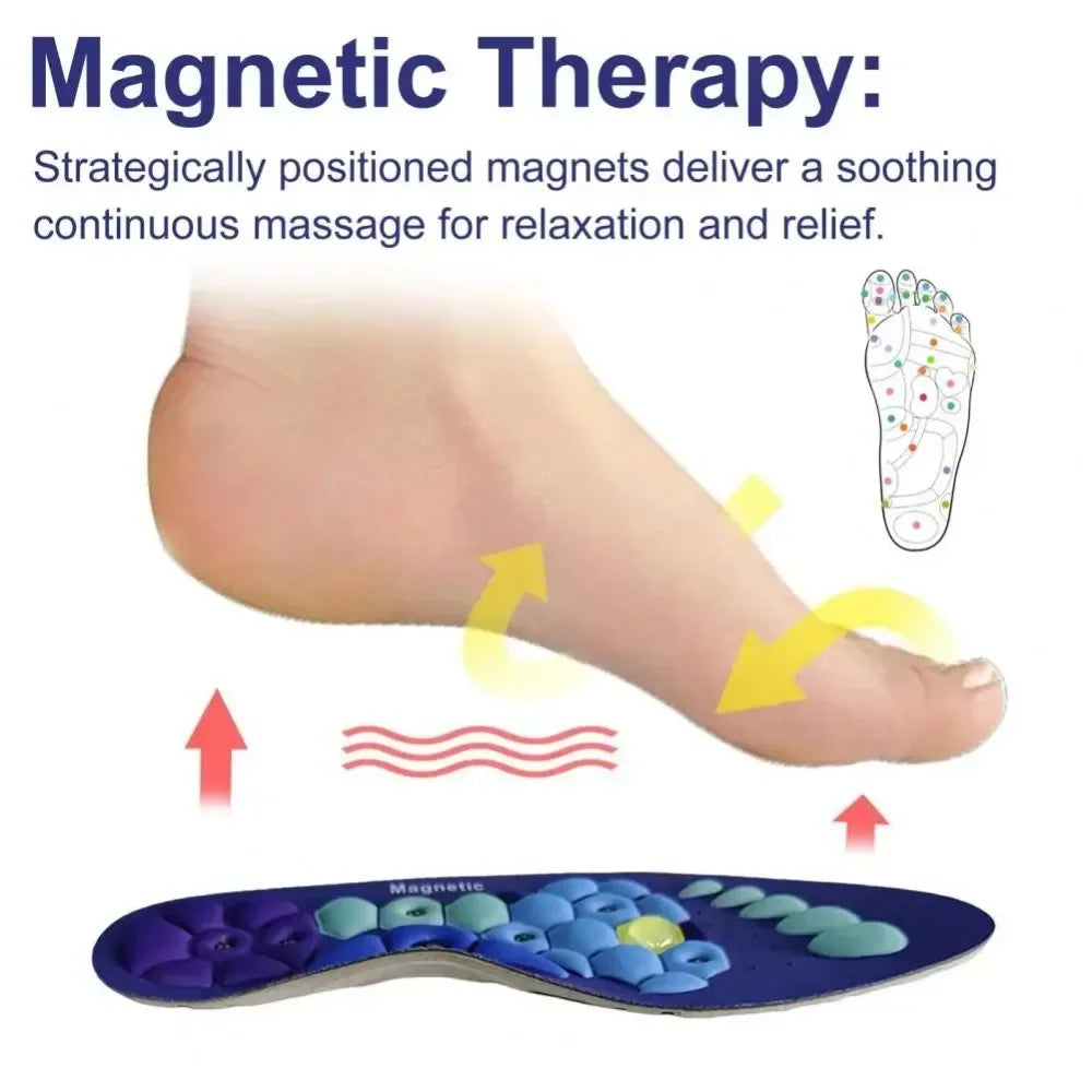 Magnetic Acupressure Insoles | Therapeutic Foot Support With Hexagonal Design