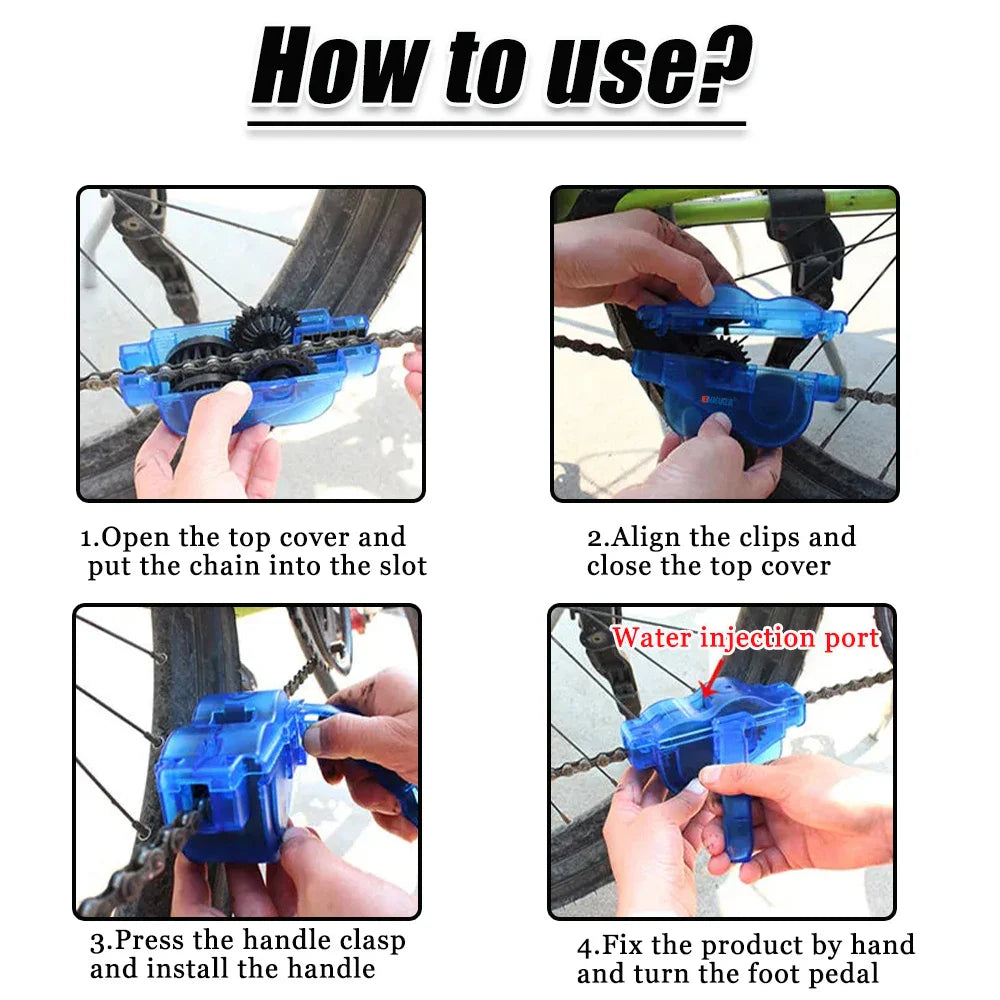 Bicycle Chain Cleaner | Professional 3D Brush System