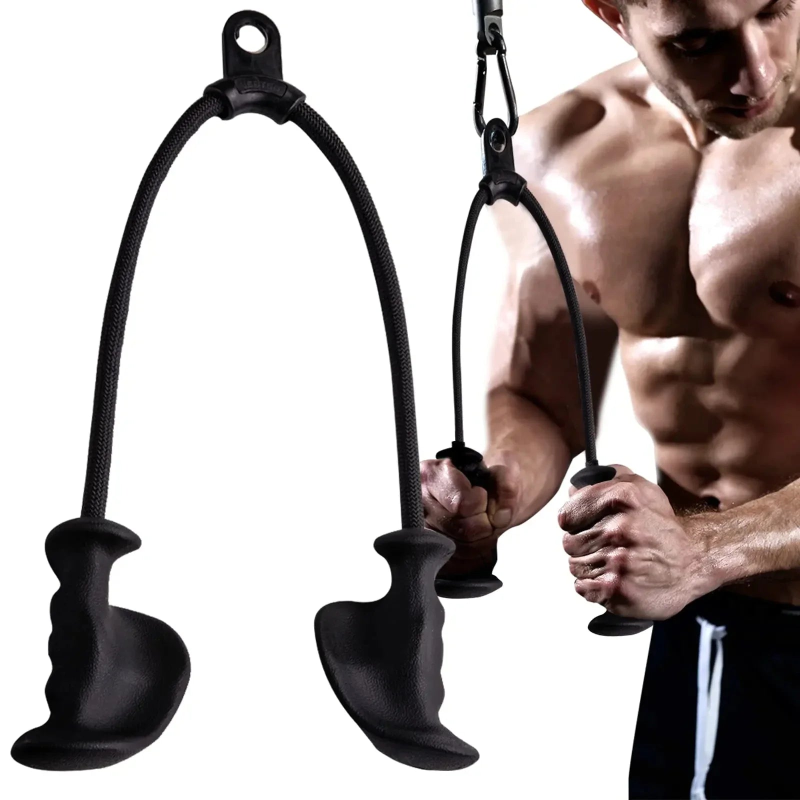 Professional Triceps Rope | Ergonomic 120cm Cable Attachment