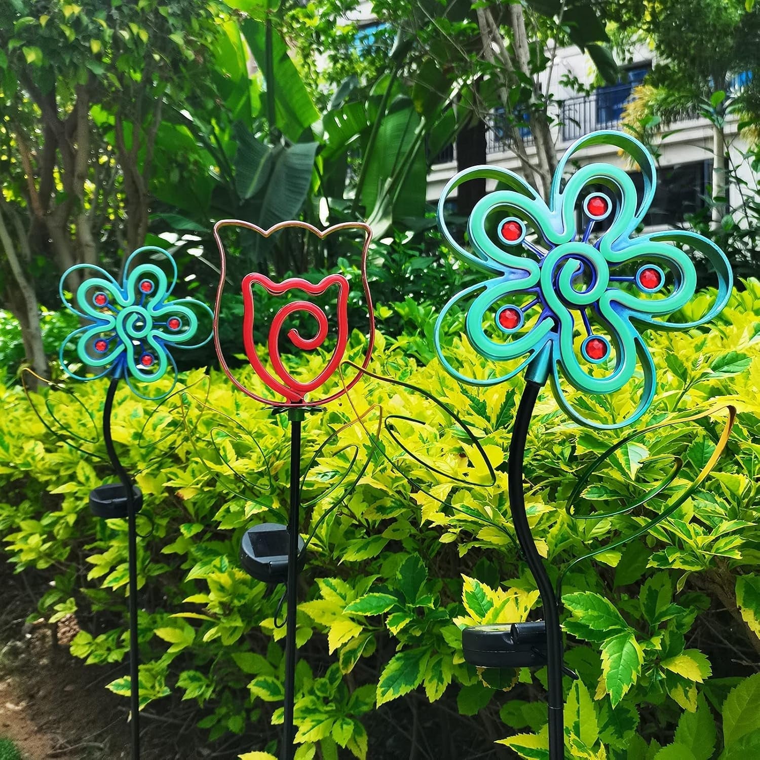 Solar Flower Garden Neon Lights