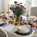 Gold Cast Metal Taper Candle Holder