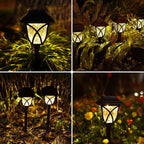 2 Pack LED Solar Lights Outdoor Waterproof