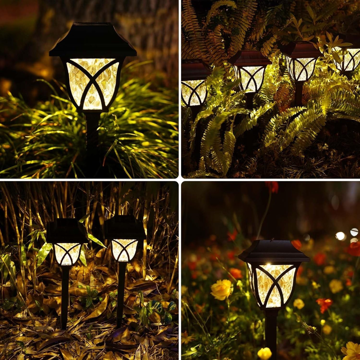 2 Pack LED Solar Lights Outdoor Waterproof