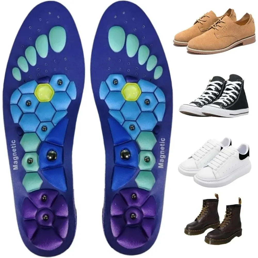 Magnetic Acupressure Insoles | Therapeutic Foot Support With Hexagonal Design
