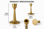 Gold Cast Metal Taper Candle Holder