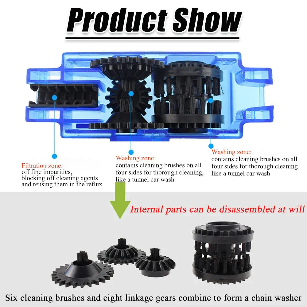 Bicycle Chain Cleaner | Professional 3D Brush System