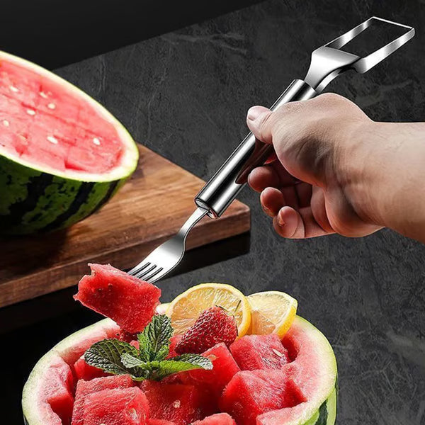🔥🍉 Effortless Fruit Prep✨ 2-in-1 Fruit Cutter & Fork – For Quick and Easy Fruit Serving! 🍓
