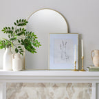 Gold Cast Metal Taper Candle Holder