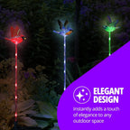 Set of 3 Bird Garden Solar Lights Stakes