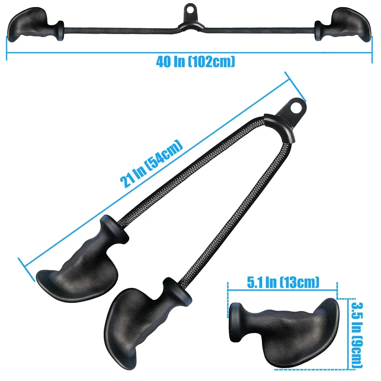 Professional Triceps Rope | Ergonomic 120cm Cable Attachment