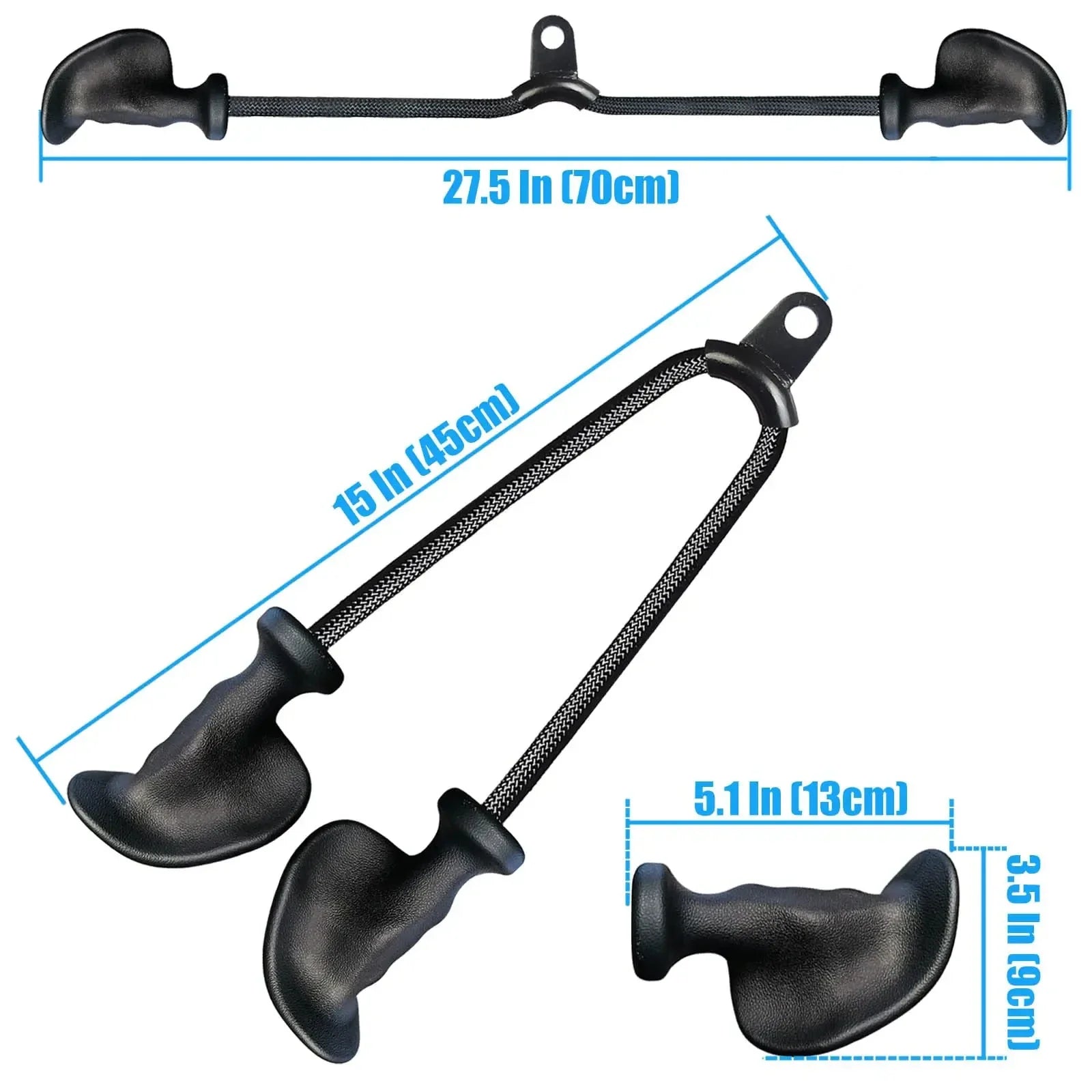 Professional Triceps Rope | Ergonomic 120cm Cable Attachment