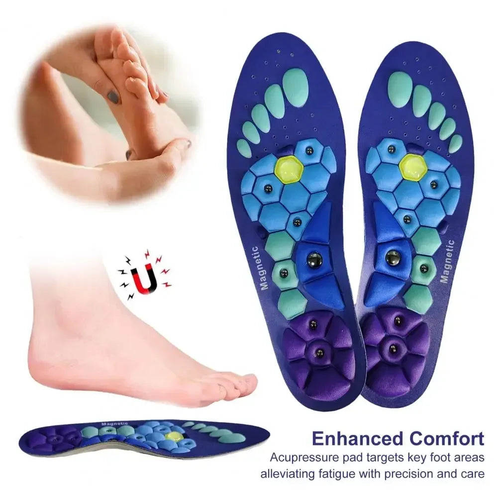 Magnetic Acupressure Insoles | Therapeutic Foot Support With Hexagonal Design