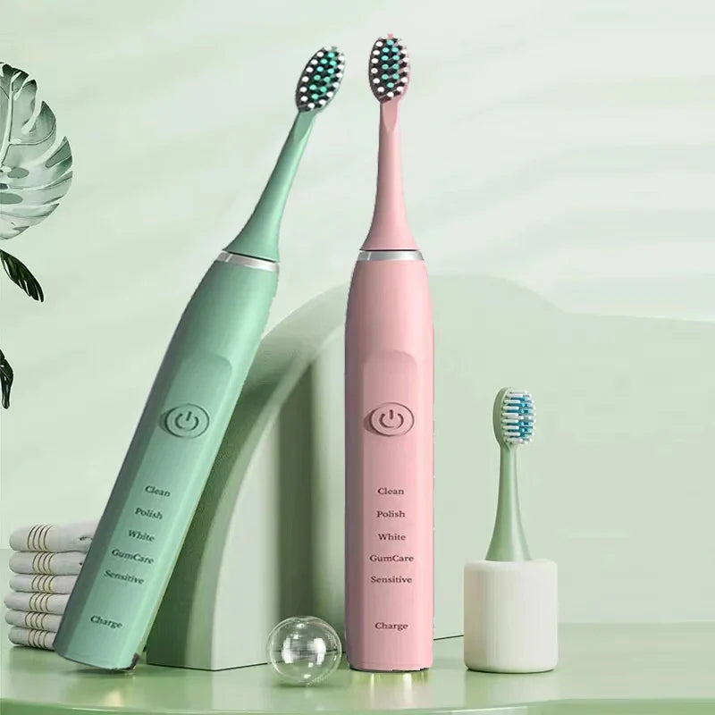 Sonic Electric Toothbrush | Ultrasonic Technology With 4 Brush Heads