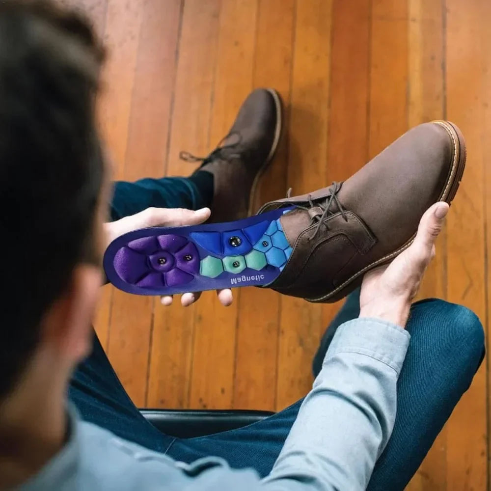 Magnetic Acupressure Insoles | Therapeutic Foot Support With Hexagonal Design