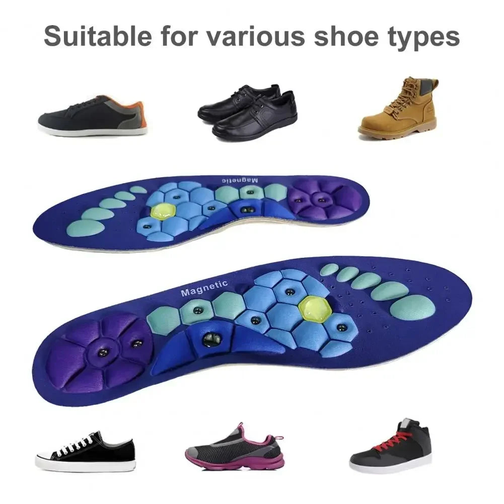 Magnetic Acupressure Insoles | Therapeutic Foot Support With Hexagonal Design