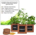 Garden Kit with Wooden Herb Planters