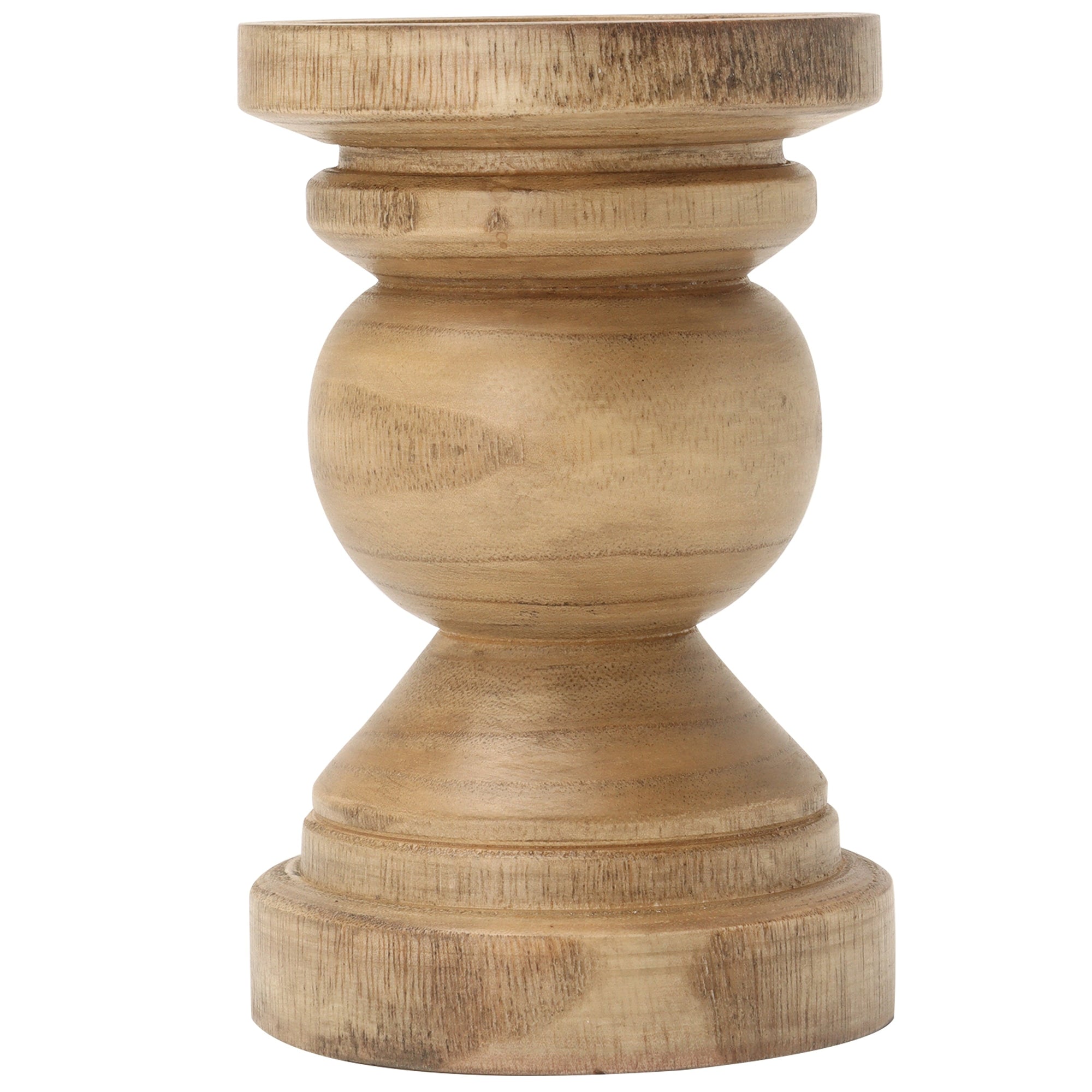 Wood Pillar Candleholder