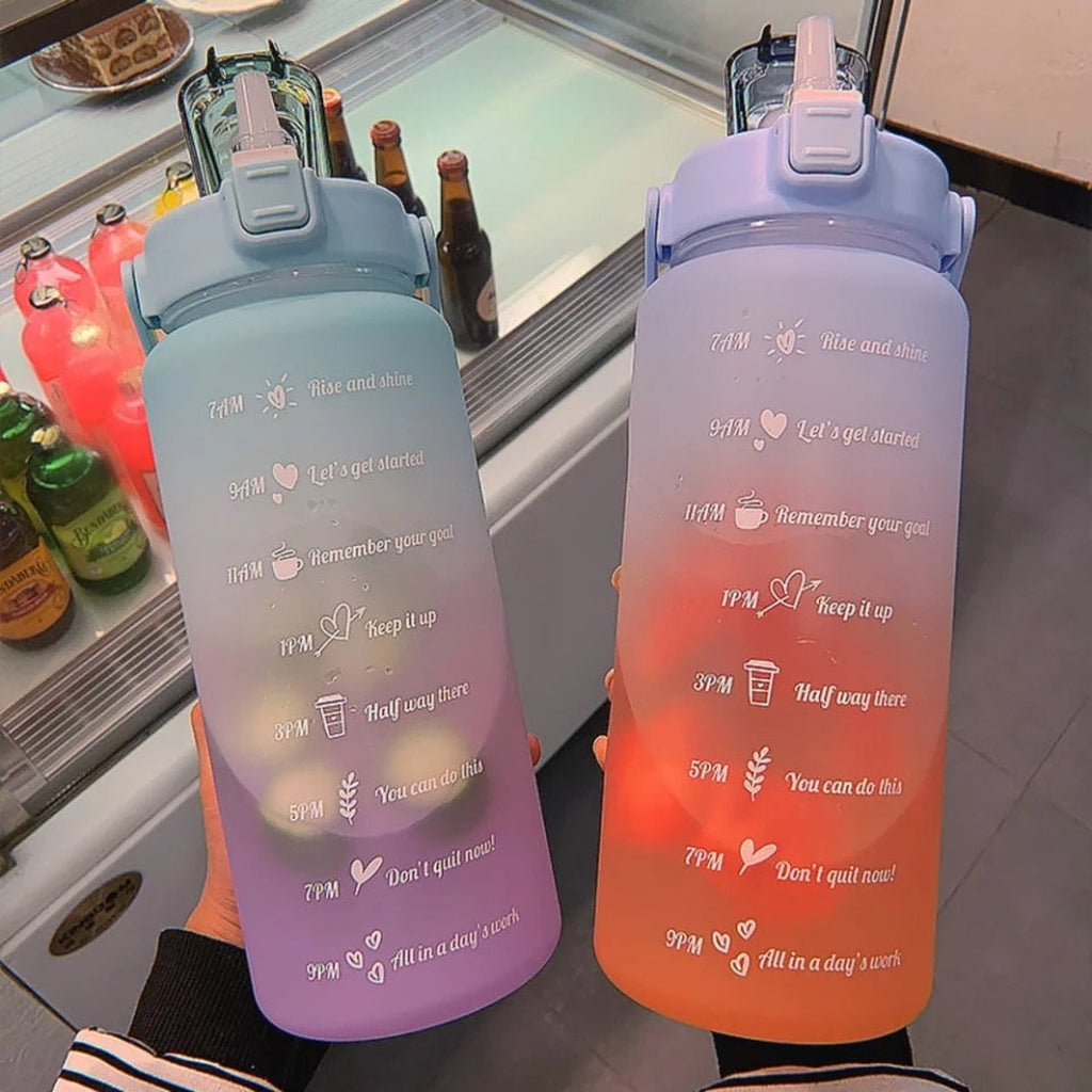 Motivational water bottle | 2L Environmentally friendly