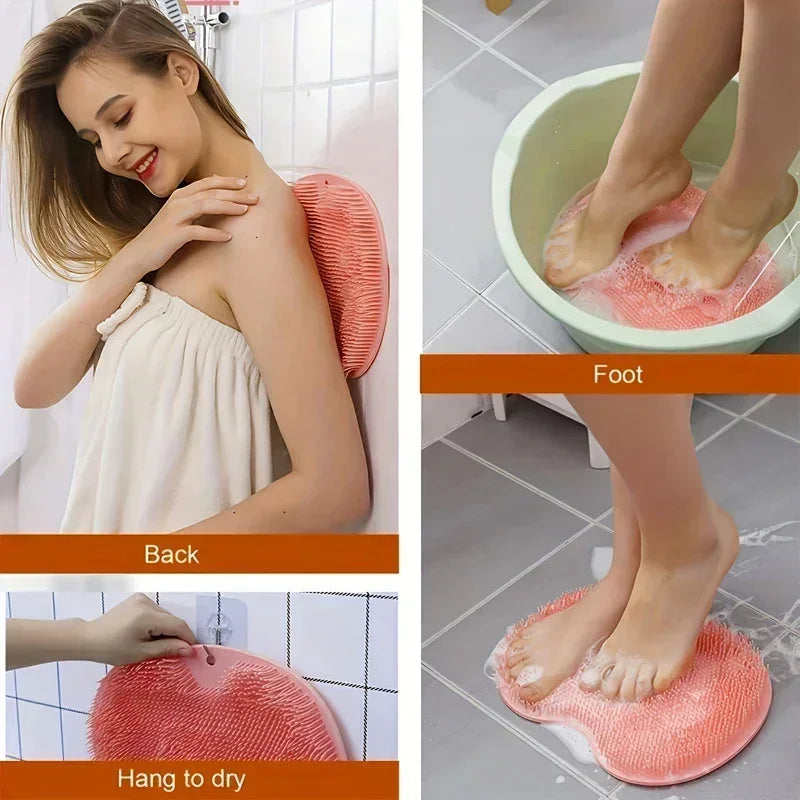 Silicone Bath Scrubber | Dual-Purpose Massage & Exfoliation Mat