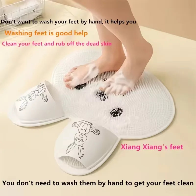 Shower Foot Scrubber Mat | Non-Slip Massage Cleaner