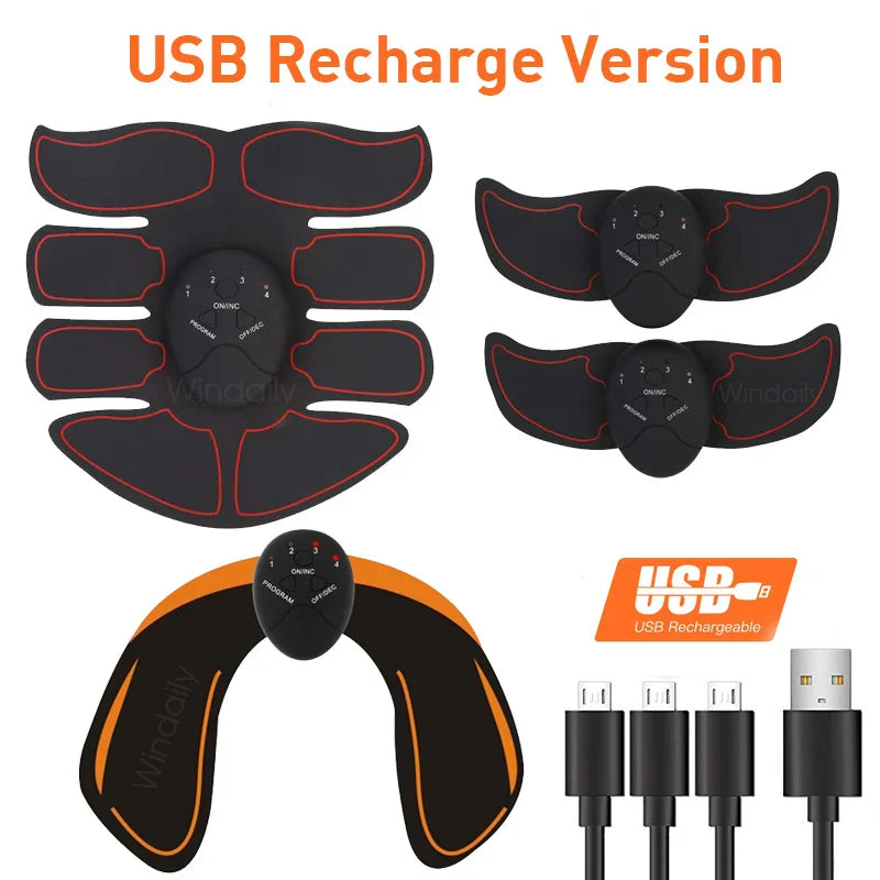 Smart EMS Muscle Trainer | USB Rechargeable Fitness Device
