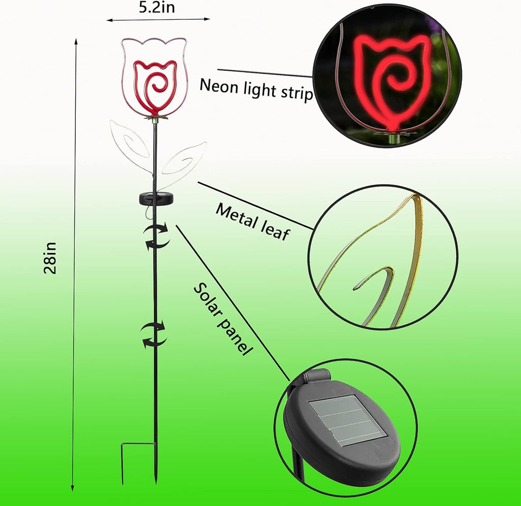 Solar Flower Garden Neon Lights