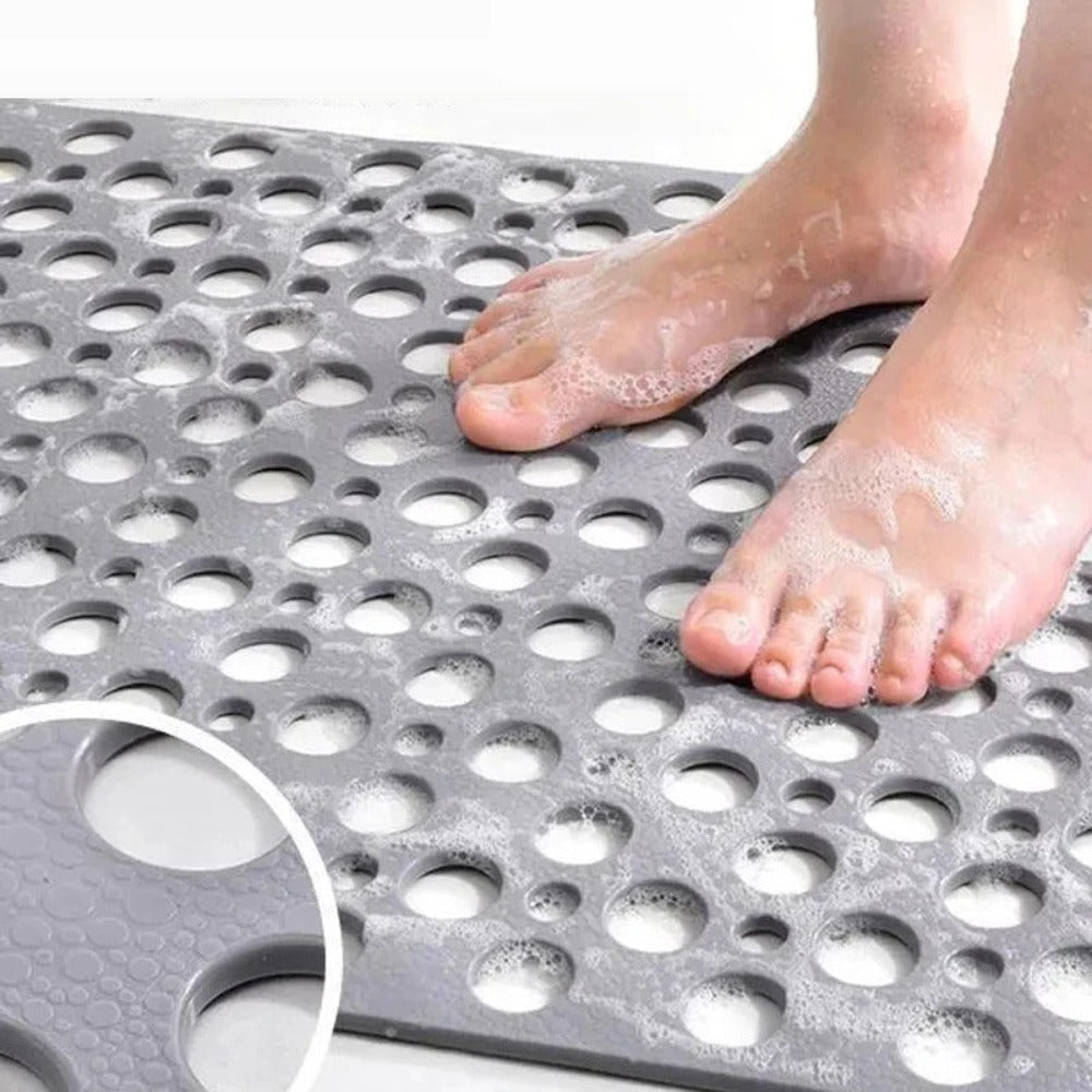 Non-Slip Shower Mat | PVC Drainage Design With Suction Cups