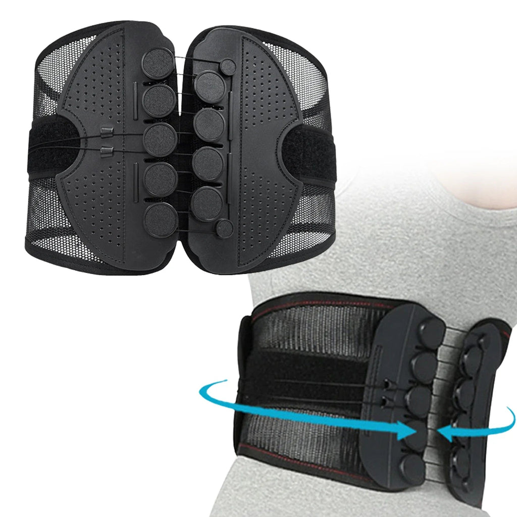 Ergonomic Back Brace | Dual Pulley Lumbar Support System