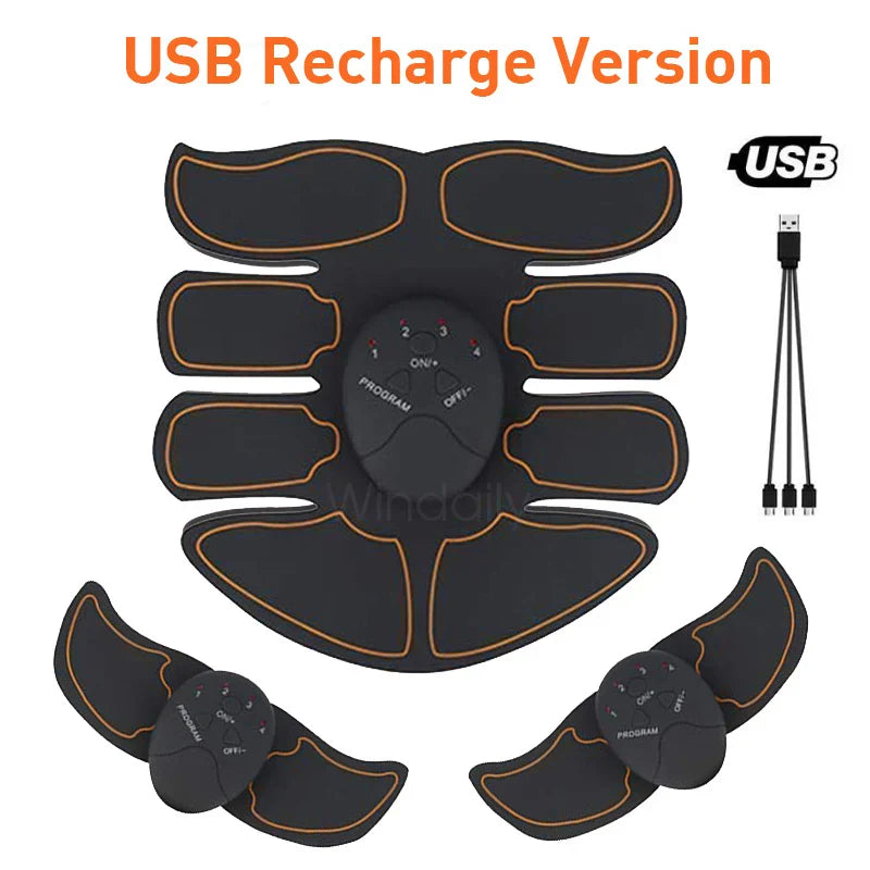 Smart EMS Muscle Trainer | USB Rechargeable Fitness Device